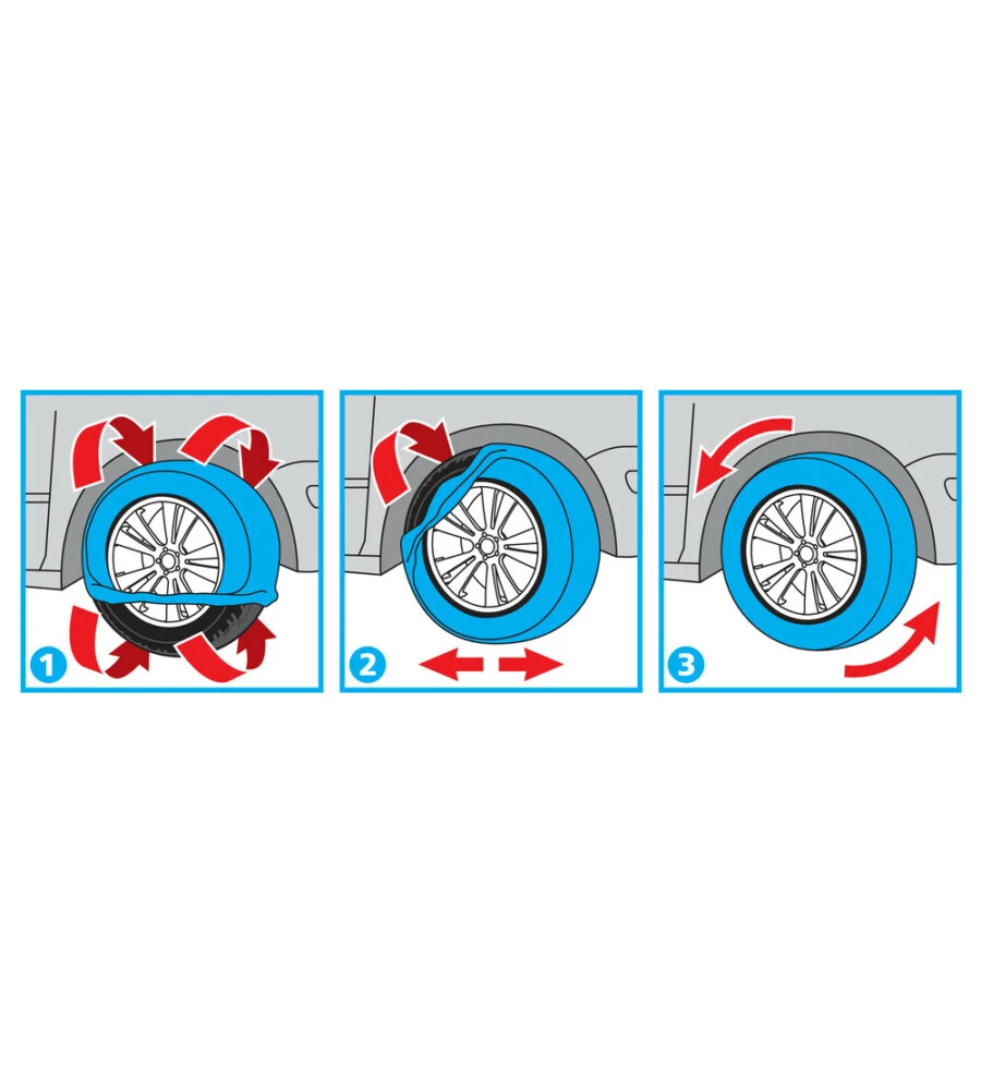 Coppia di calze da neve per auto snowdrive "sd54" - 17140